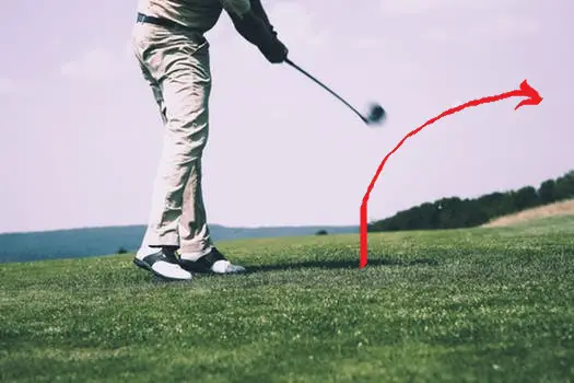 flight path of golf ball due to slice
